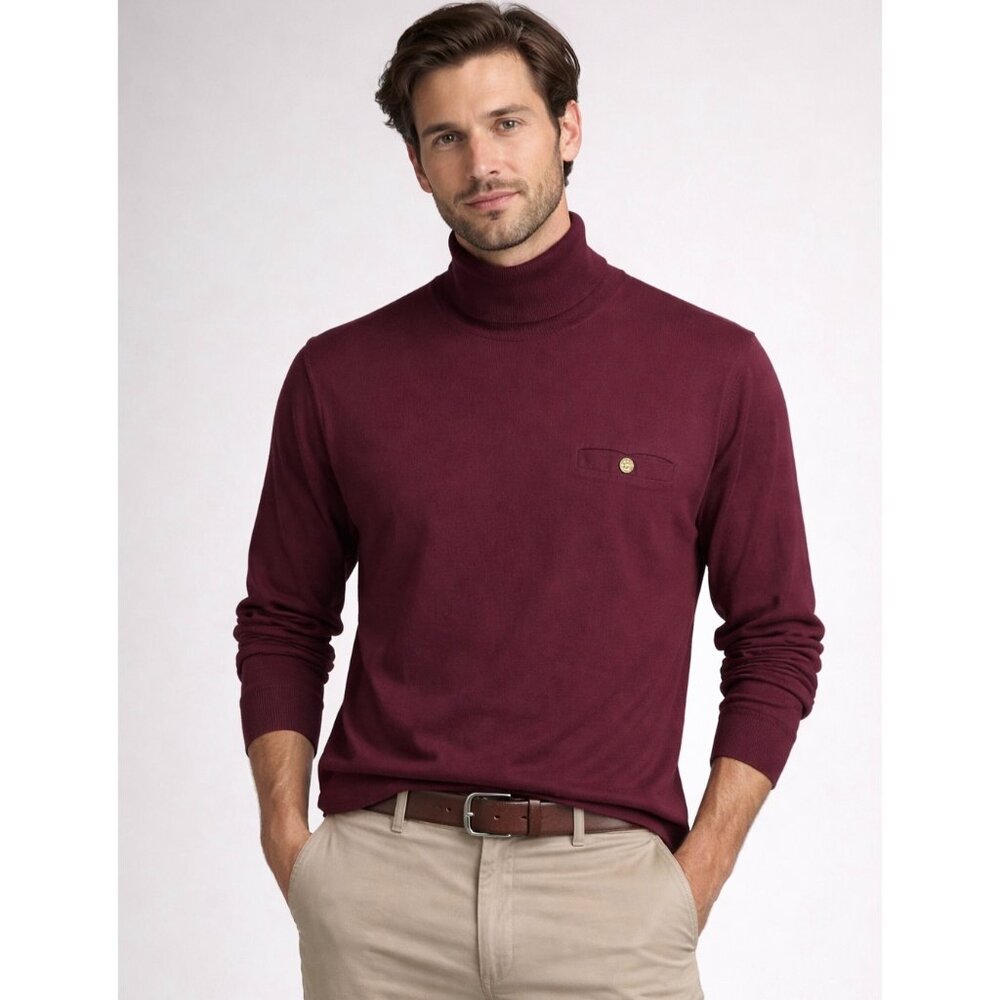 YSL Yves Saint Laurent Turtleneck Silk Cotton Shirt \\ S